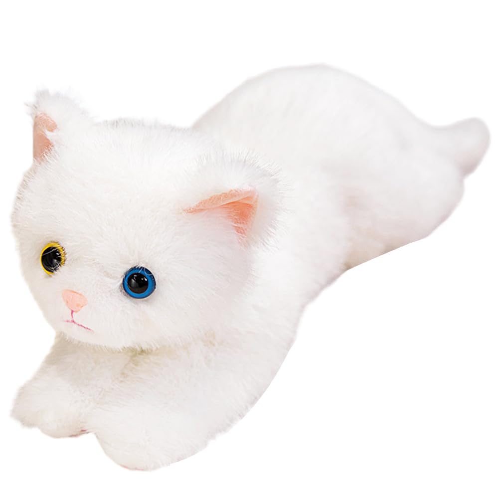 Gato de Peluche Realista, Juguete de Peluche Gato Realistas, Muñeca Gatos de Simulación, Peluches Realistas Regalos de Cumpleaños para Adultos y Niños - 40cm