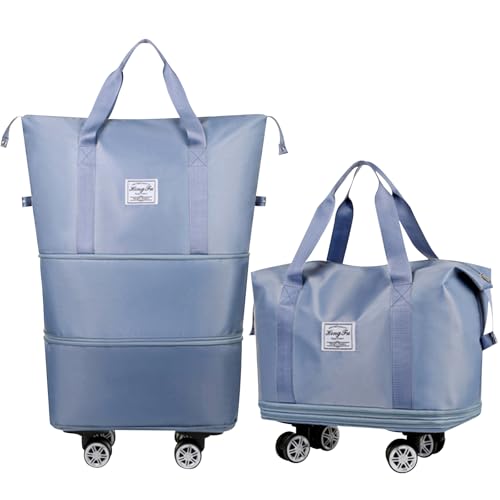 Hutuzldz Foldable Travel Bag, Expandable Duffel Bag Suitcase cover