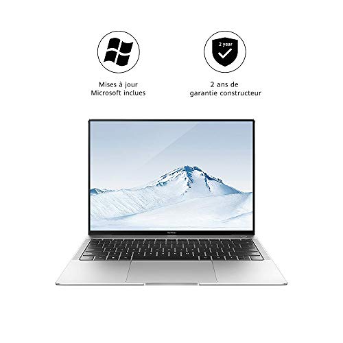 HUAWEI MateBook X Pro - PC Portable - 13.9' tactile (Core i5-8250U, RAM 8Go, SSD 256Go, NVIDIA GeForce MX150, Windows 10 Home, Clavier Français AZERTY) – Argent