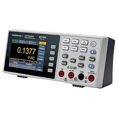 Bench Digital Multimeter, 4.5 Digits, RS232/USB, 10A, 1kV, 750V, 50Mohm