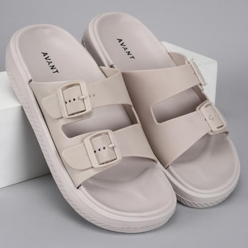 Image of AVANT Men's Brisk Sliders for Men | Comfortable, Lightweight & Durable | Casual Outdoor Slides | Slip-On Daily Wear