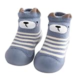 KLGR Kleinkind Schuhe Baby Schuhe 6-12monate Junge Lauflernschuhe Warme Bodensocken Gestrickte Socken Schuhe Indoor Krabbelschuhe rutschfest Kinderschuhe Plus Samt Babyschuhe