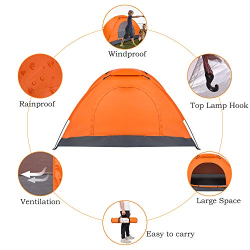 Carpa para Camping para 4 Personas, Impermeable y Ligera miniatura 3