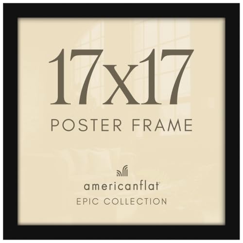 Image of Americanflat 17x17 Picture Frame - Engineered Wood - Black