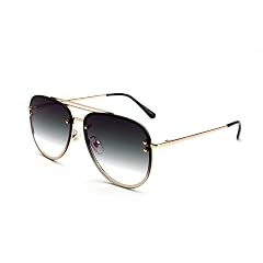 Trendy Oversized Aviator Sunglasses Womens Retro Cute Big Shades Womens Fashion Sun Glasses UV Protection VF2203