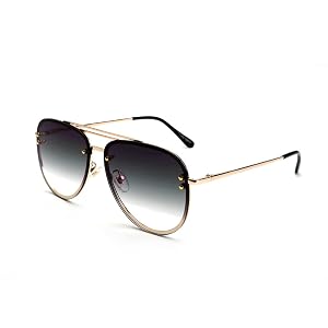 Trendy Oversized Aviator Sunglasses Womens Retro Cute Big Shades Womens Fashion Sun Glasses UV Protection VF2203