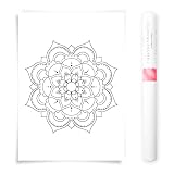 Generisch Florales Mandala Poster zum Ausmalen 50x70cm – 
