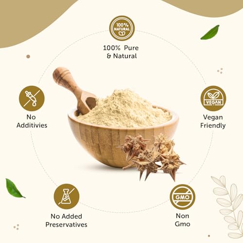 Image of Neuherbs Gokshura Powder - 100g | Tribulus Terrestris /Gokhru Churna For Men | Boost Energy, Strength & Testosterone | 100% Pure & Natural | Non GMO With No Added Preservatives