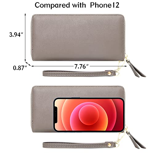 Image of GEEAD Custom Design Wristlet Wallets for Women PU Leather RFID Blocking Wallet