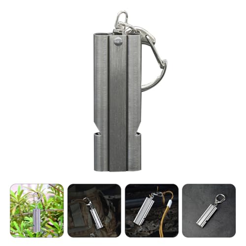 Silbato deportivo de acero inoxidable doble tubo miniatura 7