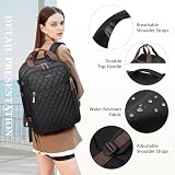 GOLF QUALITY Rolling Plecak podróżny z kółkami Osobisty Przedmiot Plecak Koła Underseat Carry On Bagaż, Czarny, 17.3 inches, Plecak podróżny