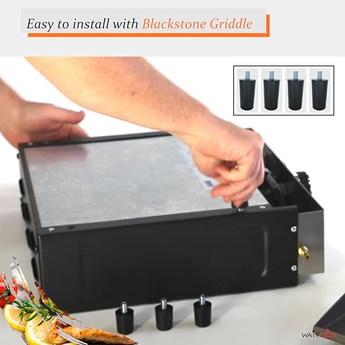 Long Stabilizing Foot for Blackstone 17\" & 22\" Tabletop Griddle,Rubber Feet and Nut for Blackstone Griddle Replacement Parts