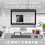 Logitech K585 Multi-Device Slim Wireless Keyboard, Built-in Cradle for Device; for Laptop, Tablet, Desktop, Smartphone, Win/Mac, Bluetooth/Receiver, Compact, Easy Switch, 24 Month Battery - Graphite - Image 2