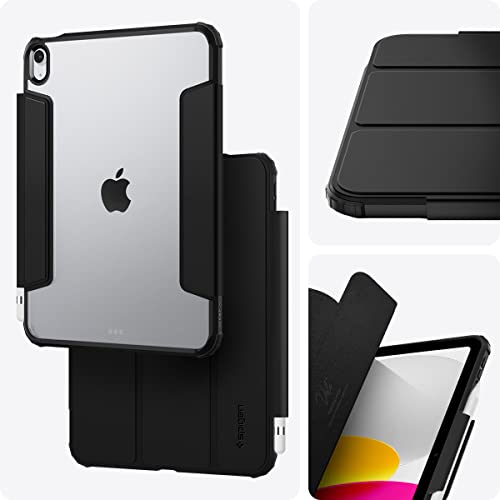 Image of Spigen for iPad A16 Case 11-inch 11th Generation (2025), iPad 10th Generation Case 10.9-inch (2022), Ultra Hybrid Pro, Protective Tri-Fold Cover with Clear Back and Pencil Holder, Black
