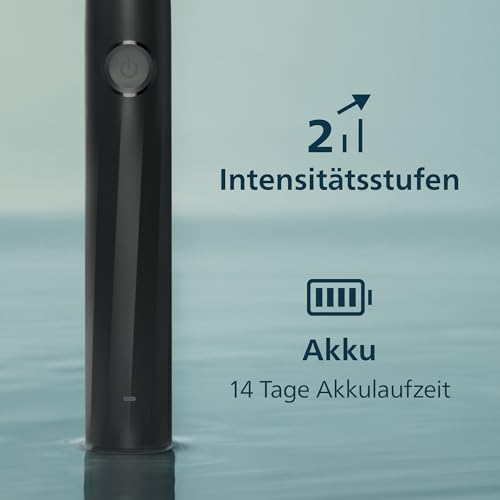 Philips Sonicare Series 2100 Elektrische Zahnbürste – Schallzahnbürste mit zwei Intensitätsstufen, EasyStart-Funktion, SmarTimer, 14 Tage Laufzeit, Reiseetui, Schwarz, HX4023/02, [Neu] 4