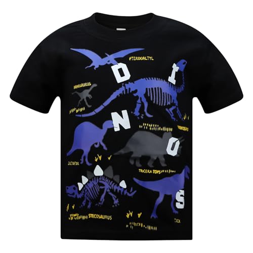 Image of DEEKEY Toddler Boys Shirts Short-Sleeve Little Kids t Shirts Boys' Tops, Tees & Shirts Graphic TEE Age for 2-7 Years 4-Pack