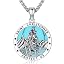 B01-Saint Christopher-Round-Turquoise