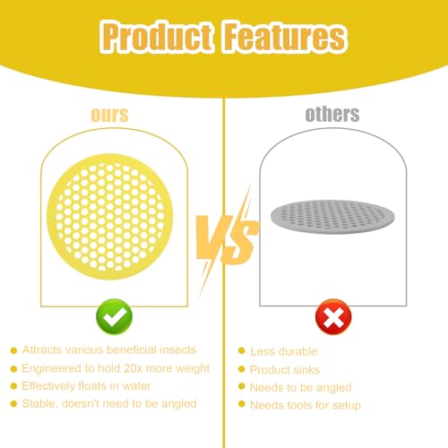 4 Stück Bienentränke für den Garten丨Insektentränke mit Schwimminsel丨Insektentränke für Garten丨Schwimmende Bieneninsel Fütterung丨für Gartendekoration,Outdoor und Fütterung