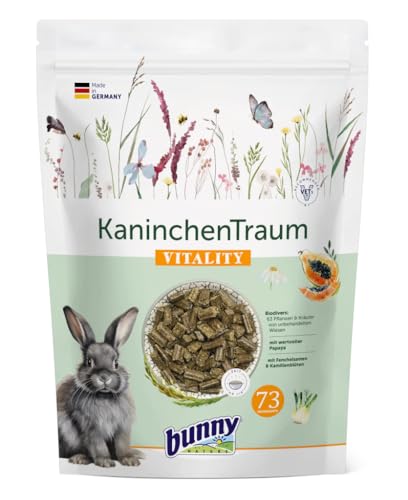 Bunny Nature Super Premium Food Rabbit Dream Vitality | Highly Nutritional Dry Rabbit Food | Feed Pellets | All Life Stages | 1.5 kg Pack | Natural, Balanced Diet with Vitamins, Minerals, & Fiber