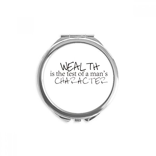 Miroir à la main portable multicolore avec citation inspirante