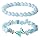AWARDSEN 2Pcs Aigue-marine Bracelet Papillon Pierre Naturelle Femme 8mm Pierre Precieuse Bracelet Stretch Extensibles Perle Bijoux Cadeau pour Femme