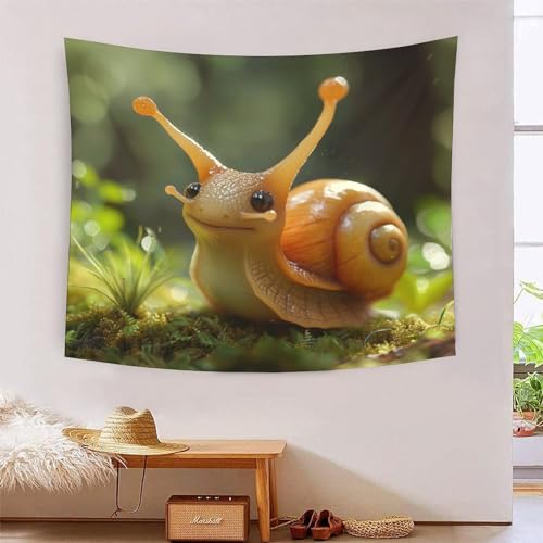 Tapisserie murale escargot 3D pour cacher un mur nu tissu 180x230cm