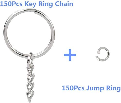 100 Pcs Split Keychain Rings – Stainless Steel Split Rings for Keychains thumbnail