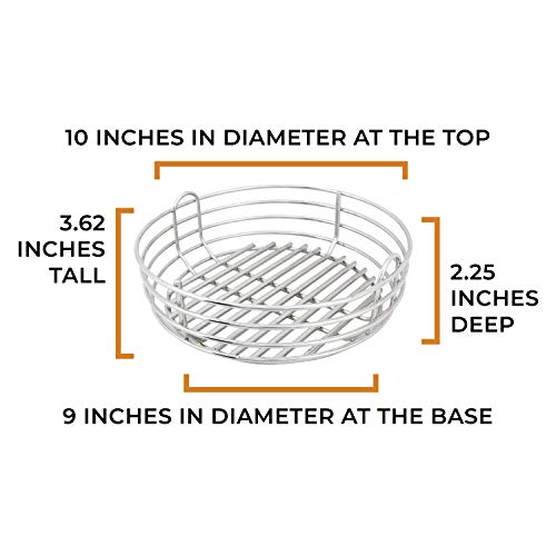 Kick Ash Basket Stainless Steel Charcoal Ash Basket, Fits Big Green Egg Grill, Minimax - Designed In Wisconsin #TOP5