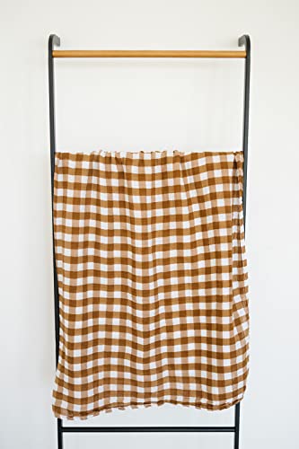 Image of Mebie Baby Gingham Muslin Swaddle, Modern and Neutral Swaddle Blanket for Baby Girl or Boy, Soft Baby Blankets, Newborn Swaddle Blanket, 0-3 Month, Comfy Wrap, Baby Essentials & Gifts