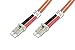 Produktbild DIGITUS LWL Glasfaserkabel - OM2 - 1 m - LC auf LC Stecker - LSZH - Duplex Multimode MM 50/125µ - 10 GBit/s - Glasfaser-Patchkabel, Netzwerkkabel, Ethernet-Kabel, LWL-Kabel - Orange