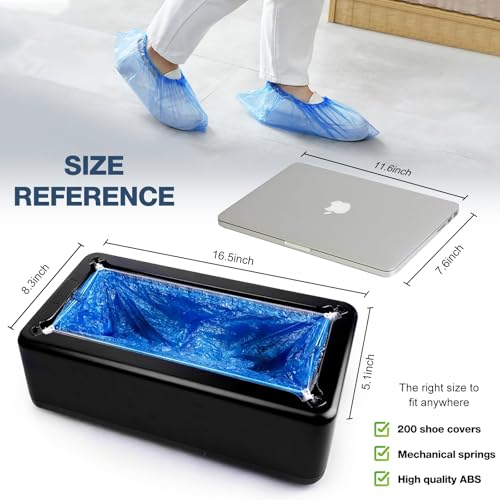 Shoe Cover Dispenser Containing 200pcs Shoe Covers Disposable Non Slip High Quality Automatic Shoe Cover Machine with Disposable Shoe Covers for Indoors for Most Occasion and Shoes Size by YJDayy - Used condition - Image 5