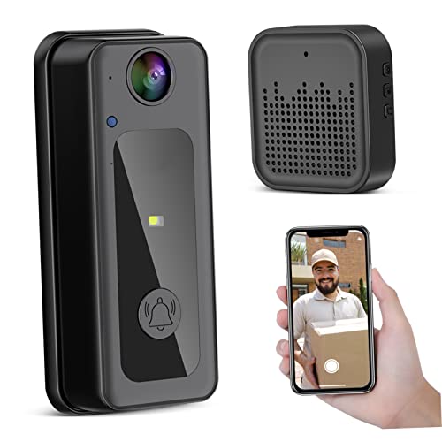 DOITOOL 2 Unidades Campainha Câmera Sem Fio Para Casa Câmera Wi-fi Wifi Plástico Doméstico