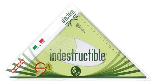INDISTRUTTIBILE: Dalla ricerca Arda è nata Elastika: l’unica che puoi piegare ma torna sempre in forma, senza spezzarsi nè rovinarsi e con la garanzia di utilizzare un vero e proprio strumento da disegno tecnico. Squadra flessibile.