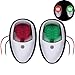 OurLeeme Luces de Navegación para Barcos, 2 Piezas 12V Verde Rojo Marina Yate para Barcos Luz LED Señal de Navegación Puerto de Lado Luz de Proa para Barco Yate