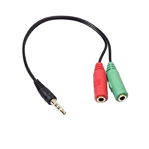 KOKKIA MicAudio_Splitter : 3.5mm 4-pole audio/microphone to 2 separate 3.5mm headphone, microphone