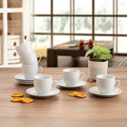 Miniatura 2 de Quid New Renova Set 6 Tazas Con Plato Porcelana 20cl Porcelana Apto Microondas Reciclable