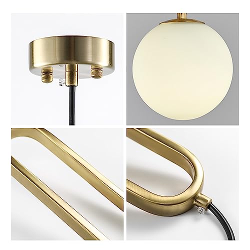 Luces colgantes de anillo de metal dorado con casquillo E14 para salones de granja 6