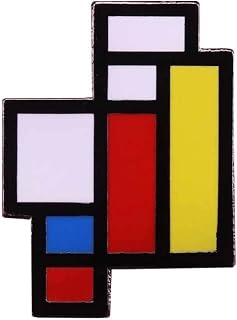 Piet Mondrian Abstract Art 1.1" Lapel Enamel Pin