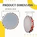 Tambourine Dafli Hand Percussion Instrument with Metal Jingles Round Frame Drum for Music Rhythm Learning Dance and Cultural Events
