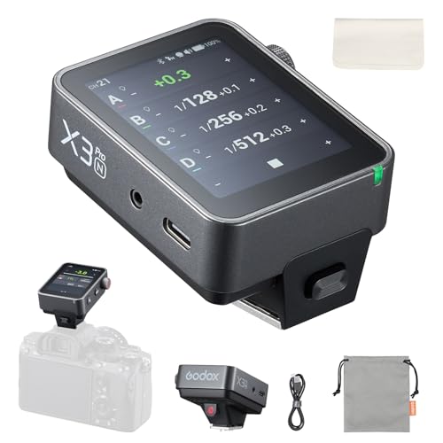 Godox X3Pro-N ���C�����X�t���b�V���g���K�[ �j�R���J�����Ή� 2.4�C���`�^�b�`�p�l�� �Z�K�}�[�N�t�� Godox 2.4G X ���C�����X�V�X�e������ 16�O���[�v���� 1/8000�b������? TTL/TCM�@�\ USB-C�[�d �o�b�e���[