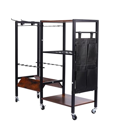 NAICKUC Fishing Rod Holders for Garage, Pole Holders with Wheels for 12-Rods, Fishing Rod Rack with 3 Tier Storage Organizer, Fishing Gear Equipment Organizer Cart, Ideal Gifts for Men Dad by NAICKUC - Image 8