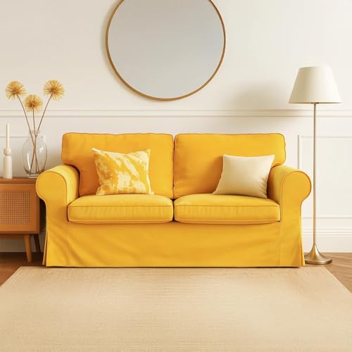 MASTERS OF COVERS Elegant Velvet Ektorp Loveseat Sofa Cover for