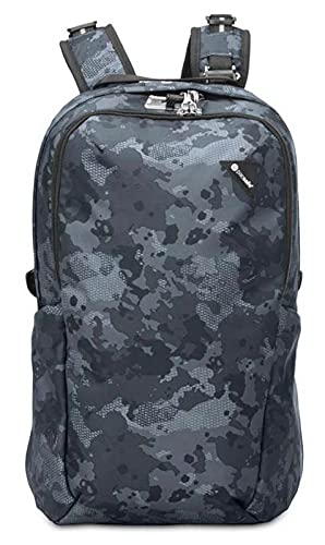 Pacsafe Vibe 25 Liter Travel Anti Theft Backpack- Fits 13 inch Laptop, Grey Camo