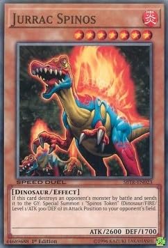 Jurrac Spinos SBTK-EN023 Common Englisch Near Mint 1. Auflage - Speed Duel: Trials of The Kingdom - mit ReCollectibles-Versandschutz - für Yu-Gi-Oh!