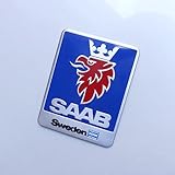 Material: Aluminiumlegierung AZIZAT 1 stücke 3D Aluminium Legierung Auto Styling Zubehör Abzeichen Aufkleber Für SAAB 9-3 9-5 93 900 9000 Emblem Aufkleber Auto Logo