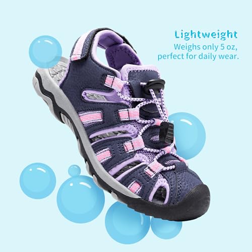 Image of DREAM PAIRS Boys Girls Summer Outdoor Athletic Sport Sandals Walking Water Hiking Hook and Loop Adjustable Multicolor for Toddler /Little /Big Kids