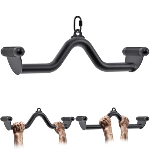 SELEWARE 50.8CM Klimmzugstange Wandmontage Multifunktionale Latzugstangen - Schwarz Rudergriff für Fitnessstudio, Aufsätze, Trizepsstange für Kabelmaschine, Rückenkrafttraining, V-Stange, Latzug Griff SELEWARE 50.8CM Klimmzugstange Wandmontage Multifunktionale Latzugstangen - Schwarz Rudergriff für Fitnessstudio, Aufsätze, Trizepsstange für Kabelmaschine, Rückenkrafttraining, V-Stange, Latzug Griff