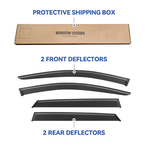 Image of Window Visors Rain Guards for 2022 2023 2024 2025 2026 Hyundai Tucson, Out-Channel Window Vent Wind Deflectors Visors Shades for 22 23 24 25 26 Tucson SE SEL N-Line Limited