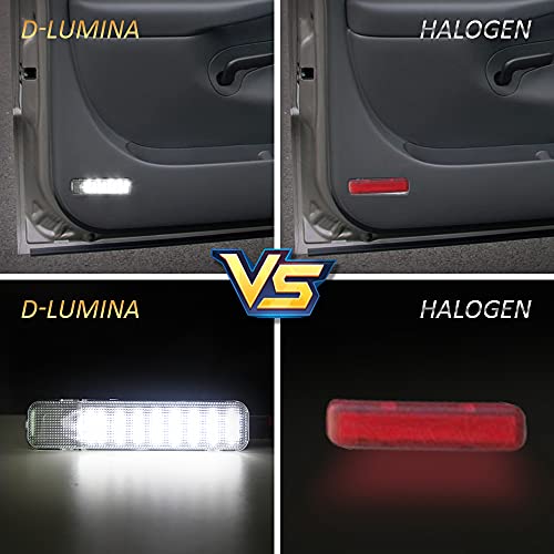 D-Lumina Led Interior Door Light Door Panel Courtesy Light Warning Lamp Assembly For Chevy Gmc C/K Silverado/Sierra 1500 2500 3500 Pickup Suburban Tahoe Avalanche Yukon Cadillac Escalade Hum-Mer H2 #TOP2