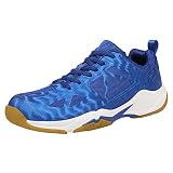 PENXZT Badmintonschuhe Für Damen Und Herren, Leichte Hallenschuhe, Tennisturnschuhe, Modische Tischtennisschuhe,Blau,40 EU